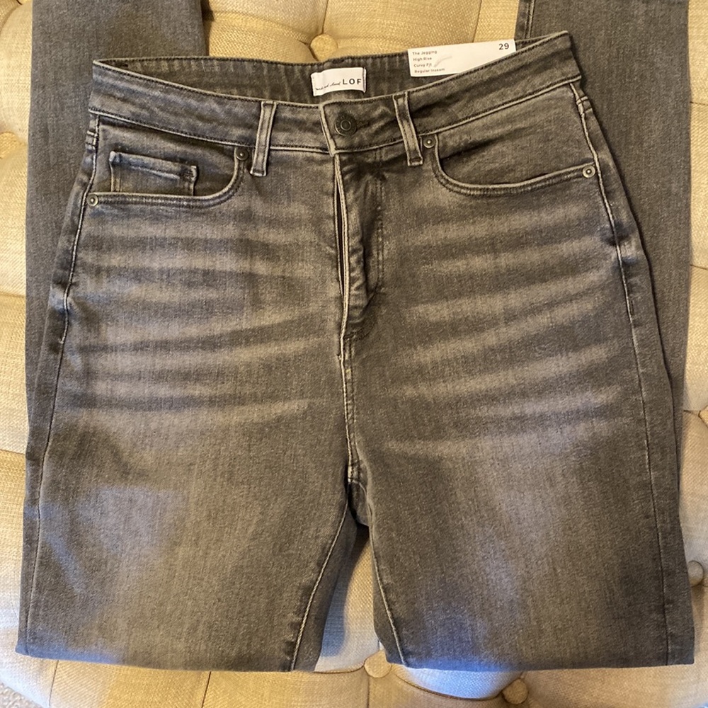 LOFT Grey Skinny Jeggings - Picture 4 of 6